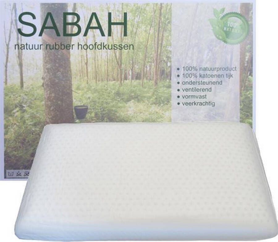 ISleep Sabah Natuur Rubber Hoofdkussen Latex 100% Natuurproduct Medium Ondersteunend Ventilerend 40x70 cm