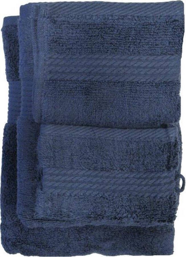 ISleep Terry Badtextiel Voordeelset (4 Handdoeken + 4 Washandjes) Donker Blauw
