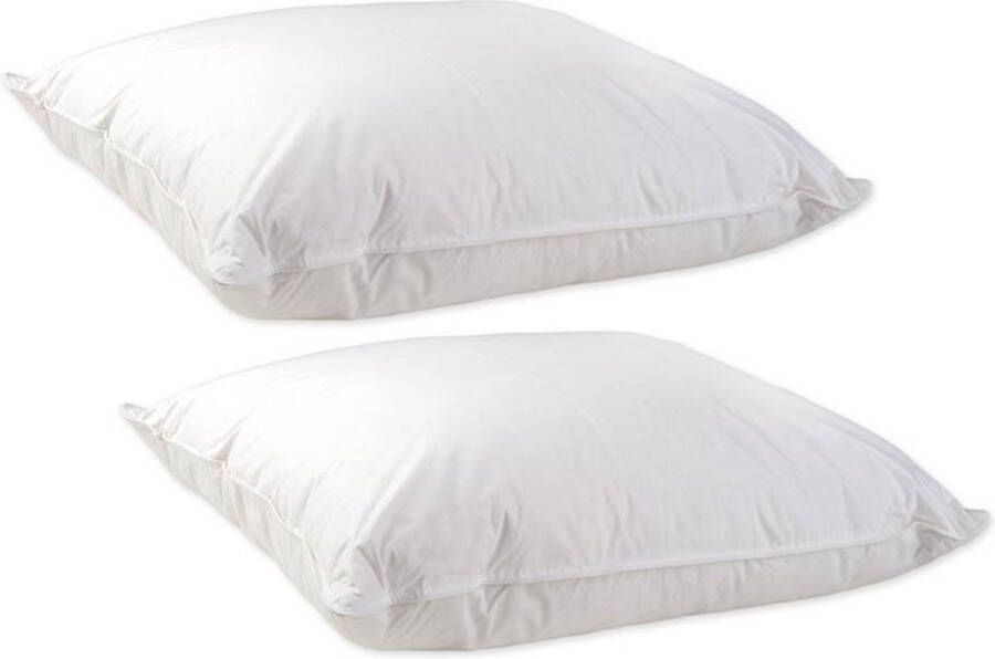 Ducky Dons Veren Hoofdkussen Set (2 Stuks) 60x70 cm-Medium