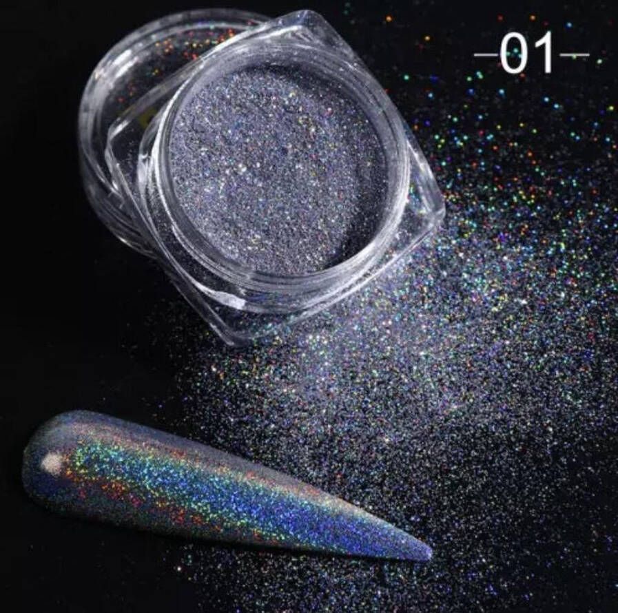 ISO Products Holografische Glitter Poeder Paars Lila Nail Art – Rhinestones