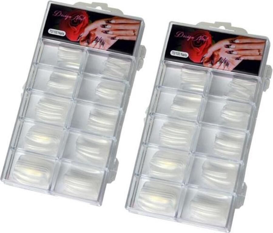 ISO Products Nageltips Set 2 x 100 stuks Transparant Clear French Nail Art Acryl Nagels en Gelnagels Professionele markt!
