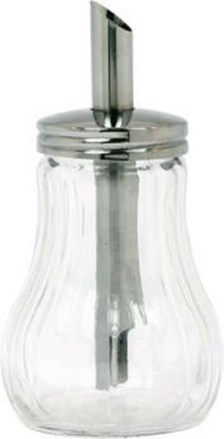 ISO Winkelinventaris Suikerstrooier roestvrijstaal glas H 15cm