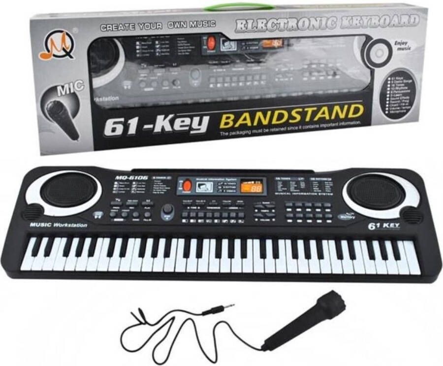 ISOTR Keyboard Piano met Microfoon 61 toetsen Piano Keyboard Piano Muziekinstrument Keyboard met Microfoon