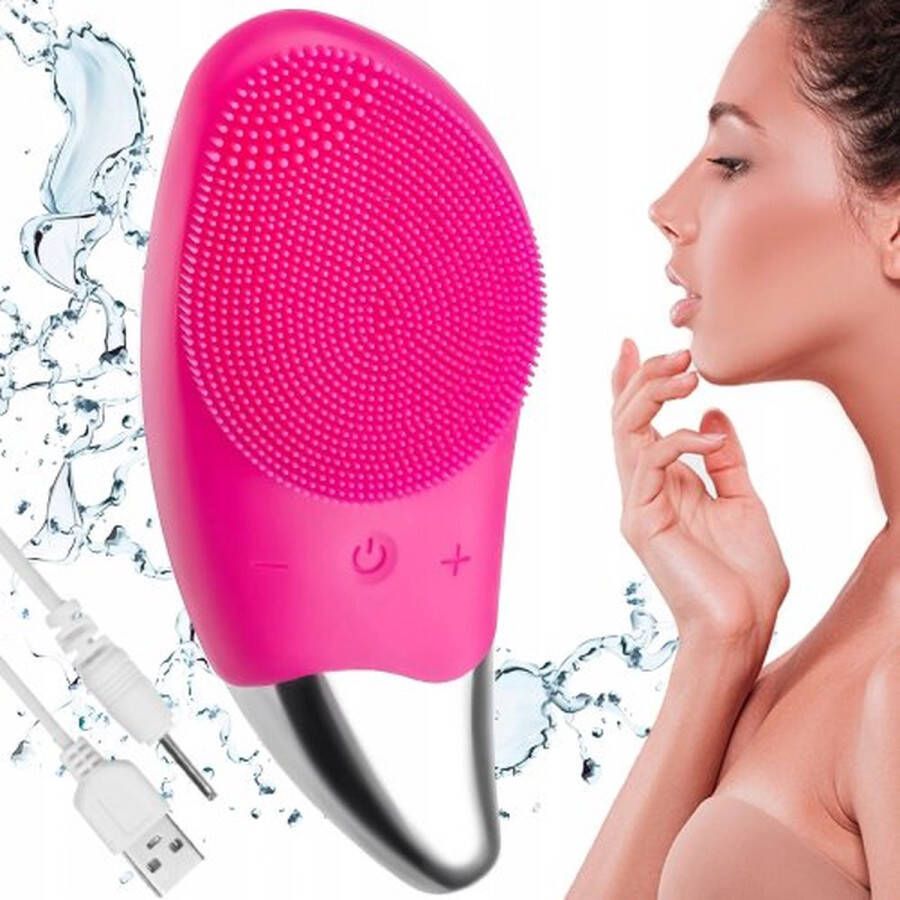 IsoTrade Oplaadbare Gezicht borstel 4 vibratie snelheden Waterdicht Roze Gezichtsreiniging Acne Face Cleaner