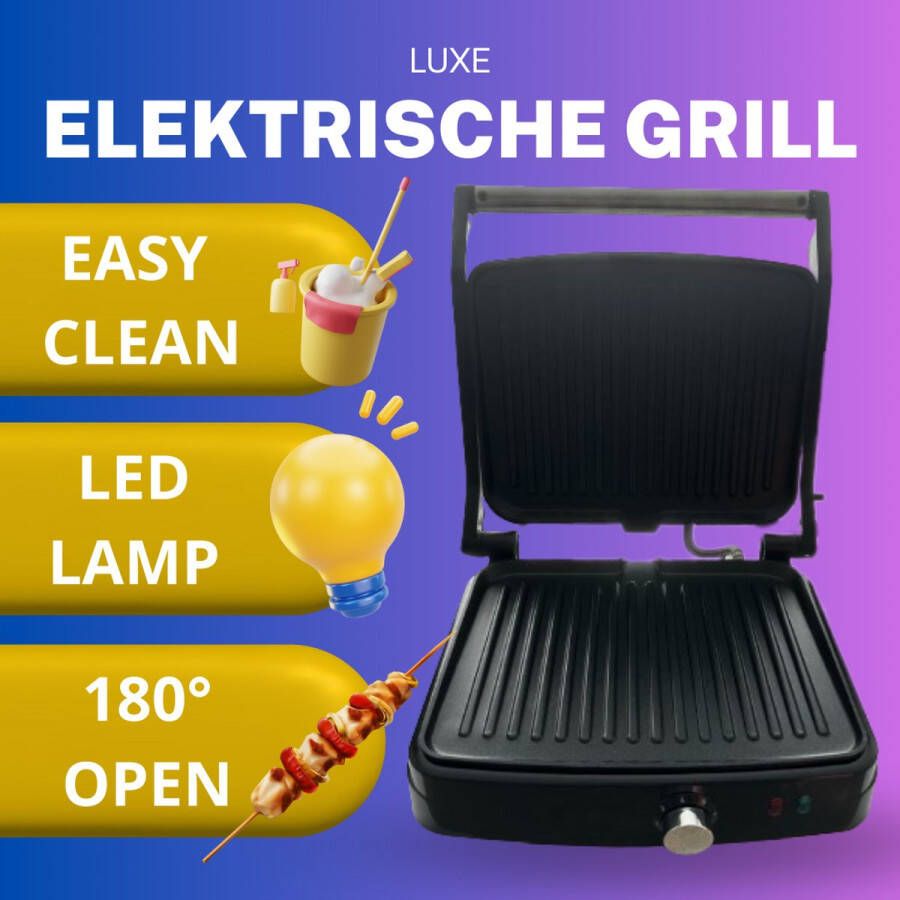 ISwiss Elektrische Grill Contactgrill Tafel Grill 180° openbaar Makkelijk schoonmaken 2000W ROESTVRIJ