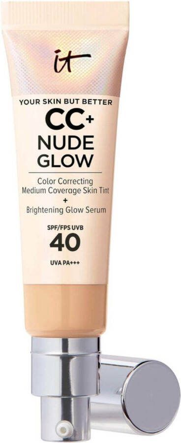 IT Cosmetics Your Skin But Better CC+ Nude Glow SPF40 Foundation Met Glow Serum Medium Tan 32ml