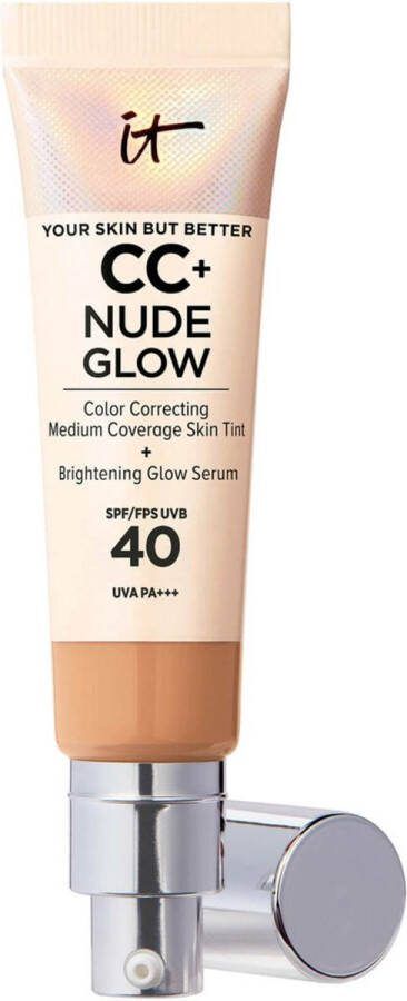 IT Cosmetics Your Skin But Better CC+ Nude Glow SPF40 Foundation Met Glow Serum Neutral Tan 32ml