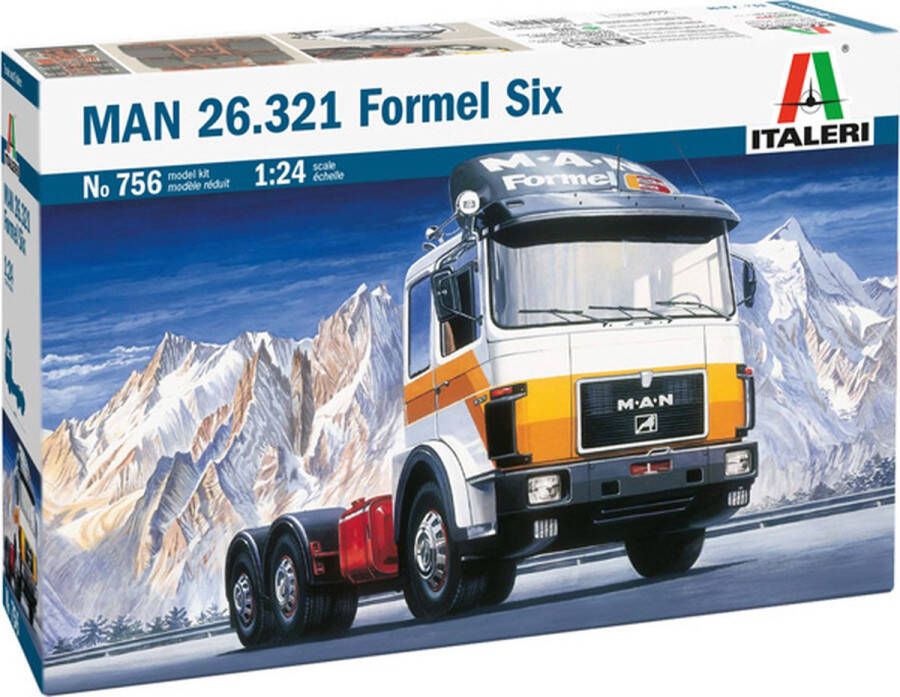 Italeri 1:24 0756 MAN 26.321 Formel Six Truck Plastic Modelbouwpakket
