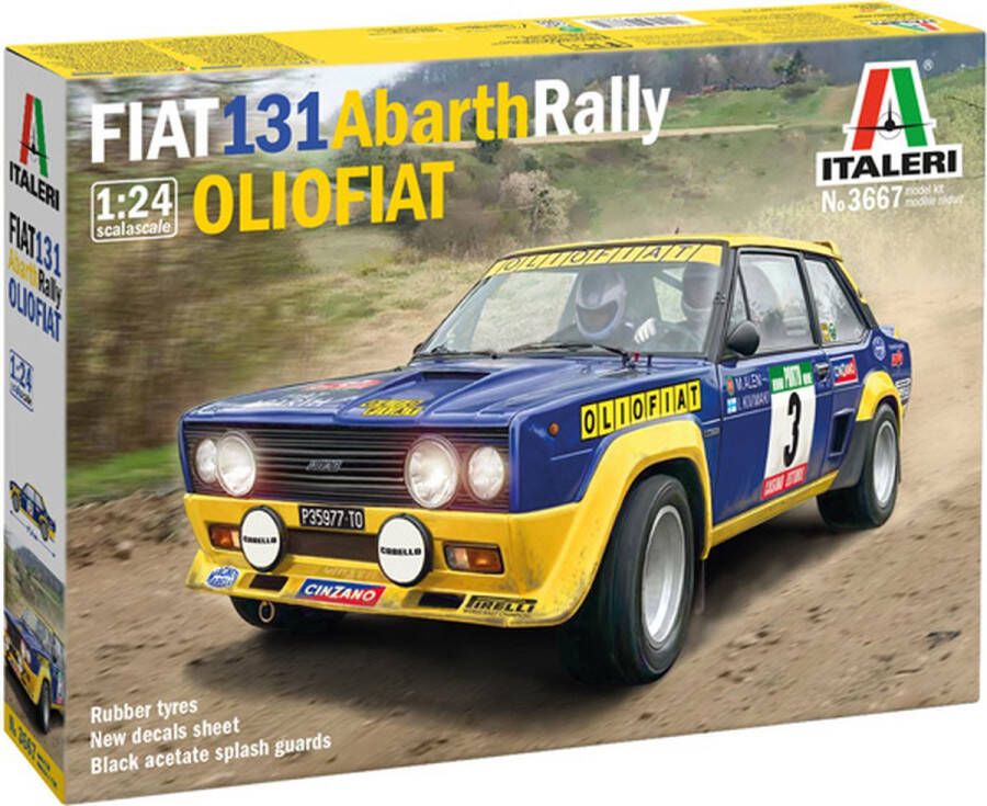 Italeri 1:24 3667 Fiat 131 Abarth Rally Olio Fiat Plastic Modelbouwpakket