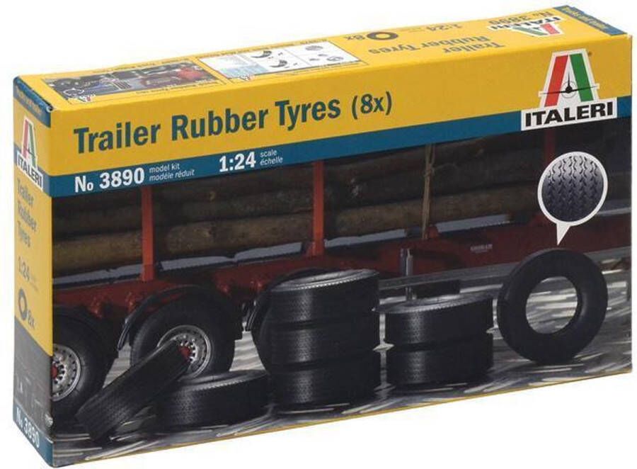 Italeri 1:24 3890 Trailer Rubber Tyres (8 pieces) Accessoires set