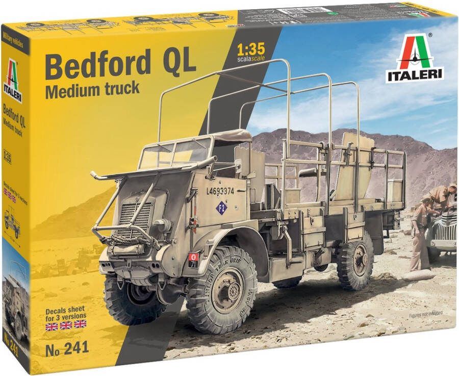 Italeri 1:35 0241 Bedford QL Medium Truck Plastic Modelbouwpakket
