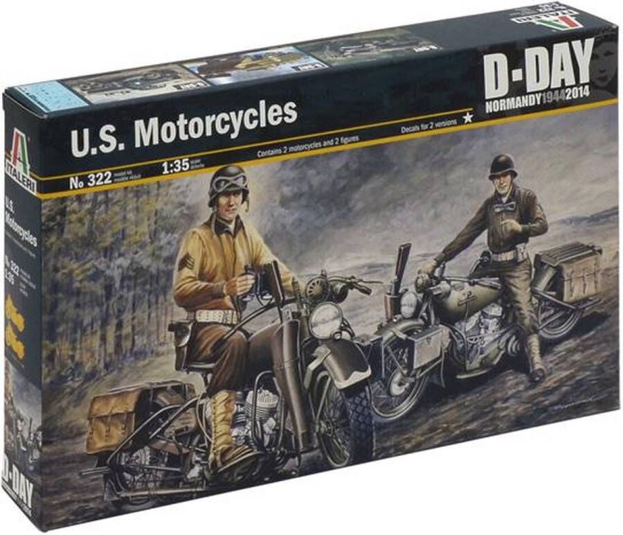 Italeri 1:35 322 U.S. Motorcycles D-Day Plastic kit