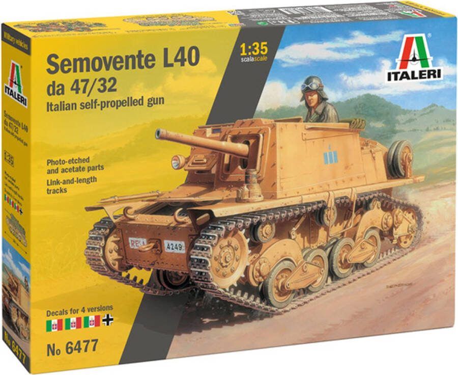 Italeri 1:35 6477 Semovente L40 da 47 32 Plastic Modelbouwpakket