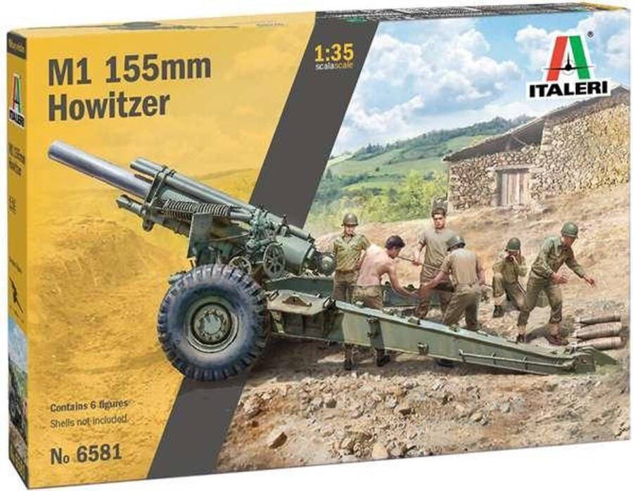 Italeri 1:35 6581 M1 155mm Howitzer Plastic kit