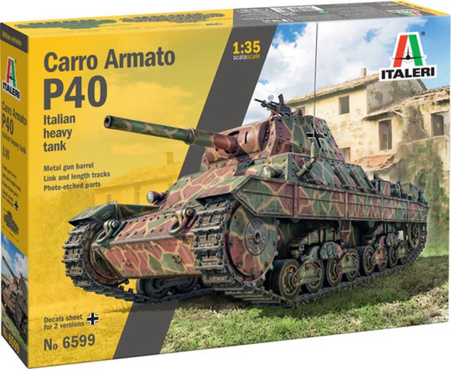 Italeri 1:35 6599 Carro Armato P.40 Italian Heavy Tank Plastic Modelbouwpakket