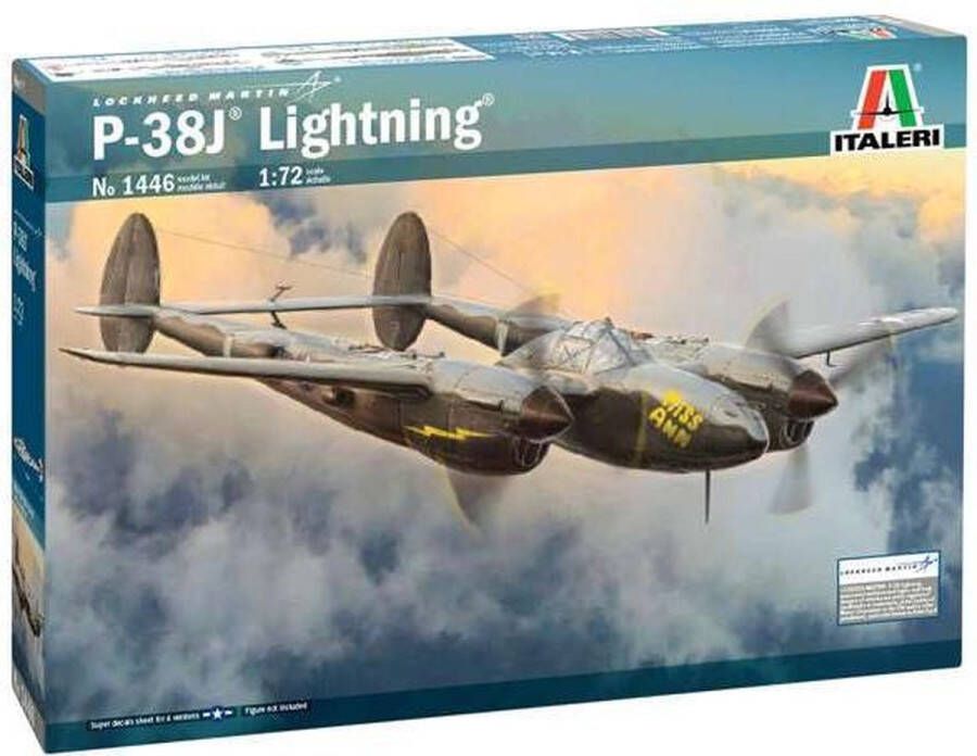 Italeri 1:72 1446 P-38J Lightning Plastic Modelbouwpakket