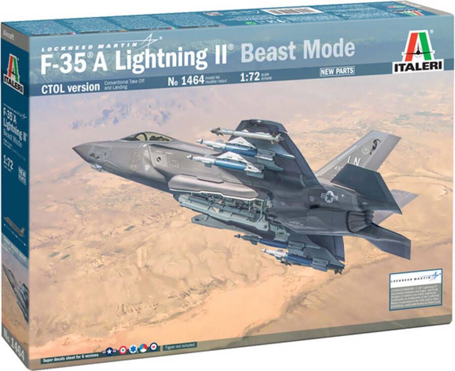 Italeri 1:72 1464 F-35A Lightning II Beast Mode Plastic Modelbouwpakket