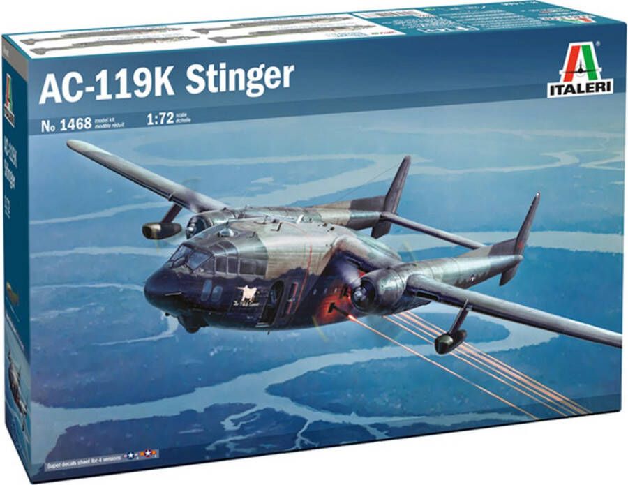 Italeri 1:72 1468 AC-119K Stinger Plane Plastic kit