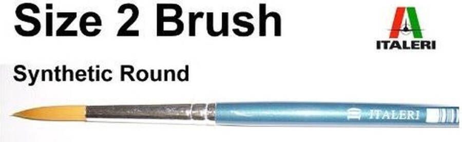 Italeri 2 Brush Synthetic Round (Ita51205) modelbouwsets hobbybouwspeelgoed voor kinderen modelverf en accessoires