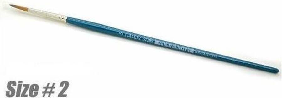 Italeri 2 Synthetic Round Brush Brown Tip (Ita51287) modelbouwsets hobbybouwspeelgoed voor kinderen modelverf en accessoires