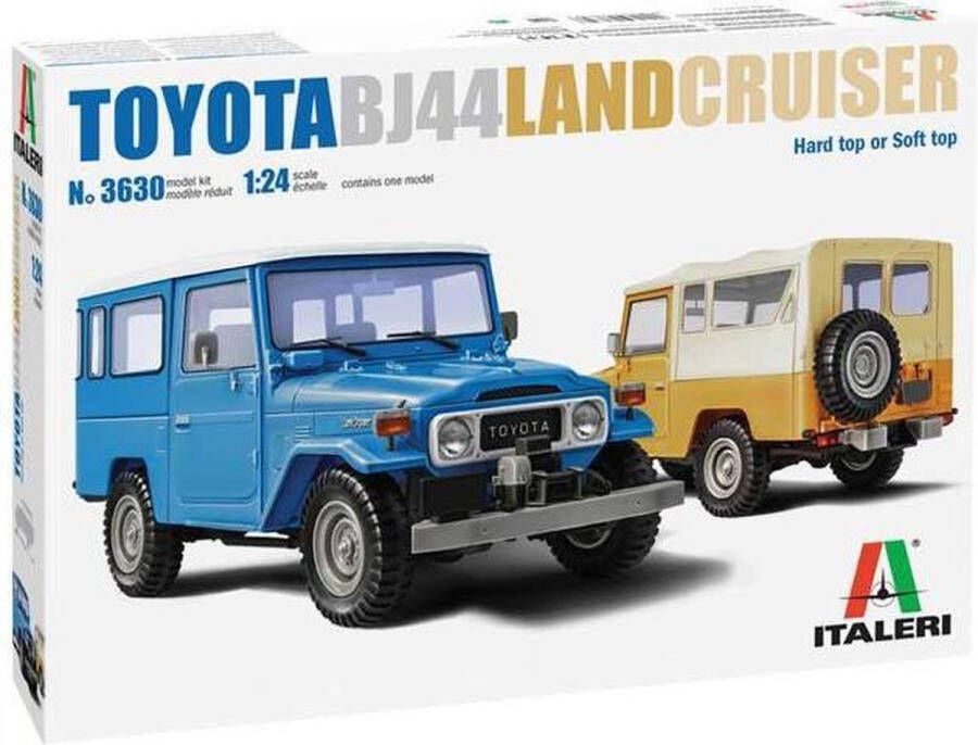 Italeri 1:24 3630 Toyota BJ44 Land Cruiser Soft top or Hard top Plastic Modelbouwpakket