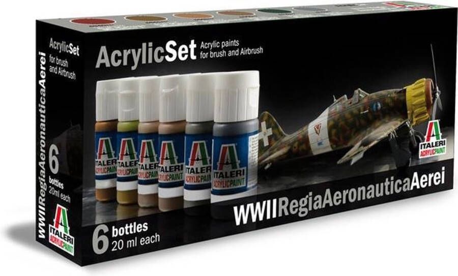 Italeri Acrylset 6 St Wwii Aerei R. Aeronautica (Ita437ap)