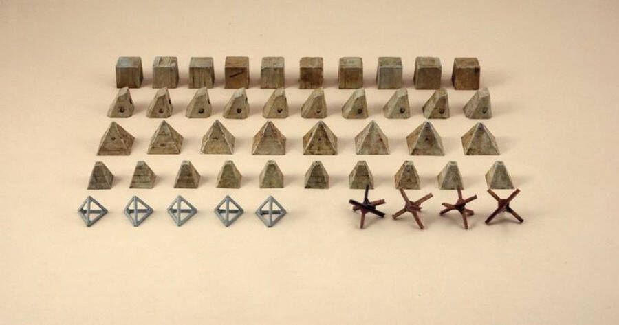 Italeri Anti Tank Obstacles 1:72 (Ita6147s) modelbouwsets hobbybouwspeelgoed voor kinderen modelverf en accessoires