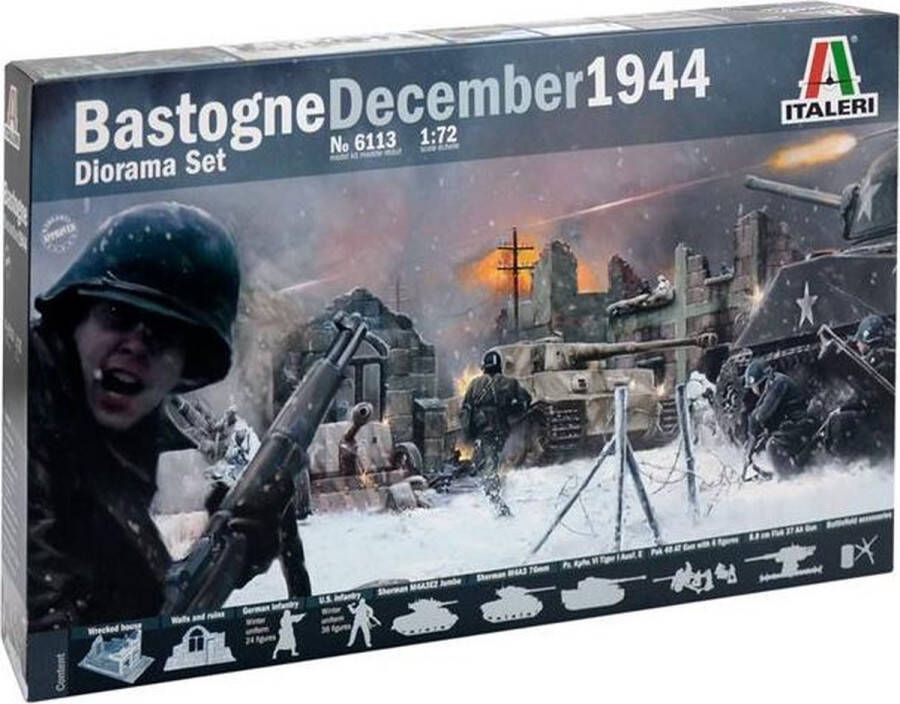 Italeri 1:72 6113 Bastogne December 1944 Battle Set Plastic Modelbouwpakket
