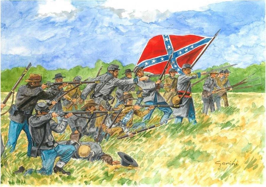 Italeri Confederate Infantry 1:72 (Ita6178s) modelbouwsets hobbybouwspeelgoed voor kinderen modelverf en accessoires