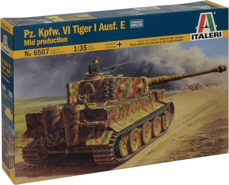 Italeri en meer Italeri German Pz. Kpfw. VI Tiger I Ausf. E Mid Production + Ammo by Mig lijm