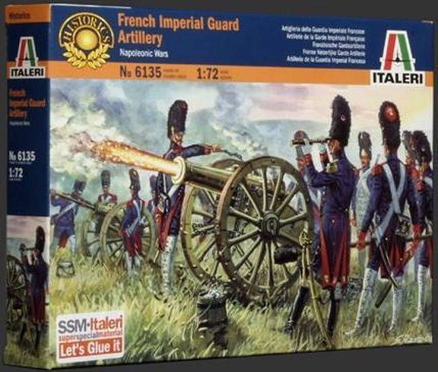 Italeri French Imperial Guard Artillery 1:72 (Ita6135s) modelbouwsets hobbybouwspeelgoed voor kinderen modelverf en accessoires