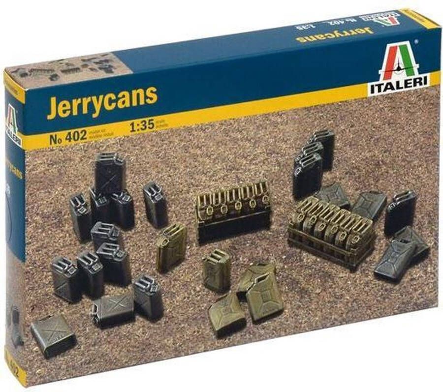 Italeri 1:35 402 Jerry Cans for Diorama Plastic Modelbouwpakket