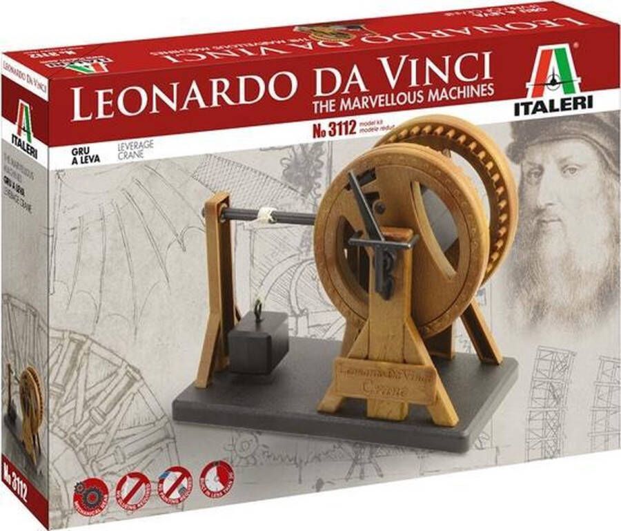 Italeri Leverage Crane Da Vinci (Ita3112s) modelbouwsets hobbybouwspeelgoed voor kinderen modelverf en accessoires