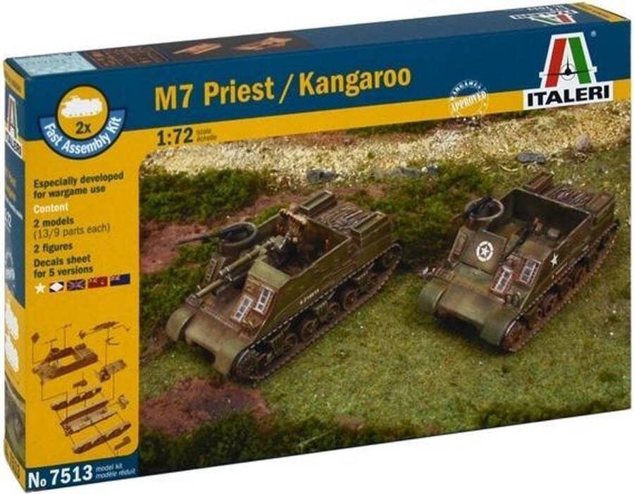 Italeri M7 Priest 105Mm Howitzer Motor Carriage Scale 1 72 ITA-7513