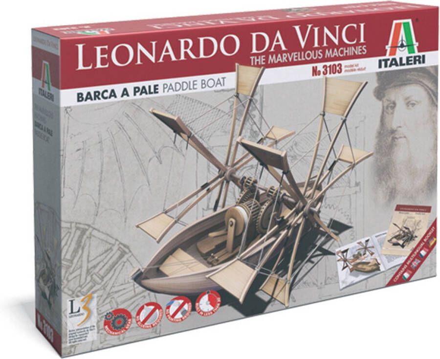 Italeri Paddle Boat Da Vinci (Ita3103s) modelbouwsets hobbybouwspeelgoed voor kinderen modelverf en accessoires