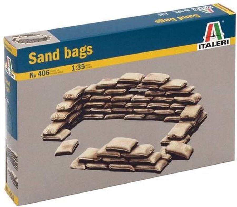 Italeri 1:35 406 Sandbags Plastic Modelbouwpakket