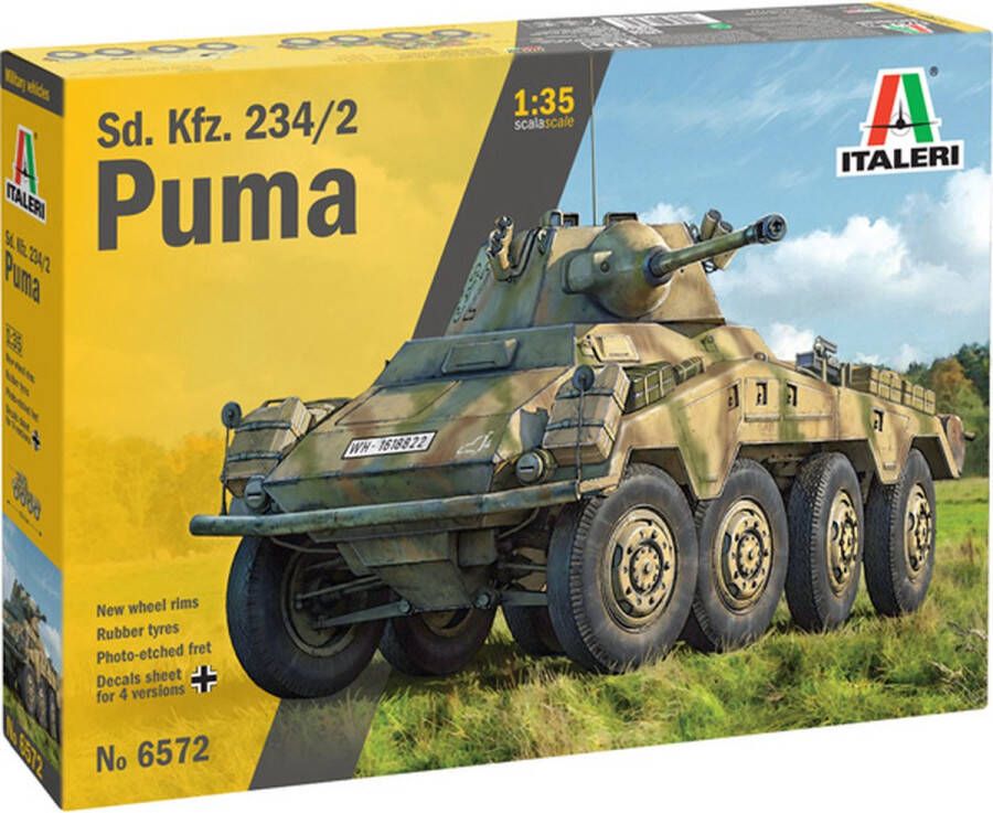 Italeri Sd.Kfz. 234 2 Puma + Ammo by Mig lijm