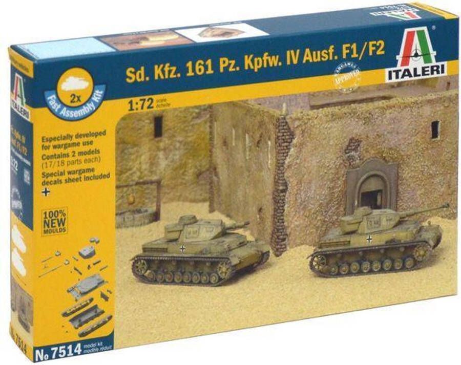 Italeri 8001283075145 militair landvoertuig model 1:72 Montagekit Tank