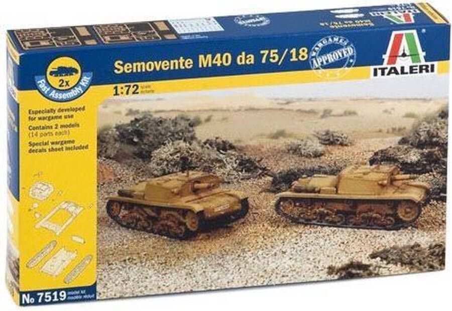 Italeri Semovente M40 da 75 18 1:72 Montagekit