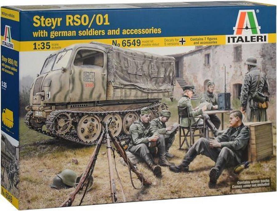 Italeri 1:35 6549 Steyr RSO 01 with German Soldiers Plastic Modelbouwpakket