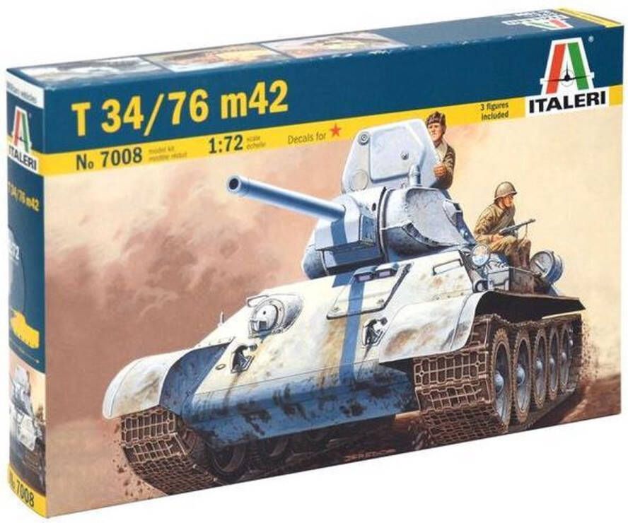 Italeri T 34 76 M42 1:72 (Ita7008s) modelbouwsets hobbybouwspeelgoed voor kinderen modelverf en accessoires