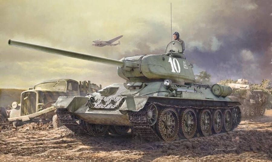 Italeri T34-85 Military 1:35 (Ita6545s) modelbouwsets hobbybouwspeelgoed voor kinderen modelverf en accessoires