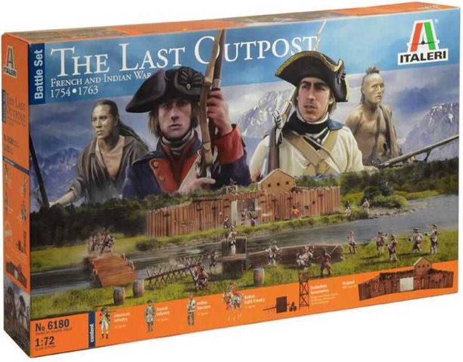 Italeri 1:72 6180 The Last Outpost 1754-1763 French & Indian Battle Set Plastic Modelbouwpakket