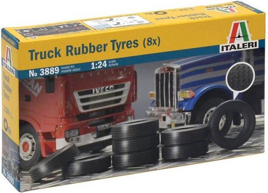 Italeri 1:24 3889 Truck Rubber Tyres (8 pieces) Accessoires set