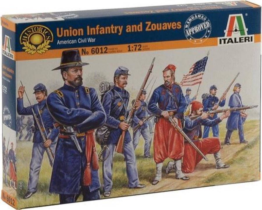 Italeri Union Infantry Zuaves 1:72 (Ita6012s) modelbouwsets hobbybouwspeelgoed voor kinderen modelverf en accessoires