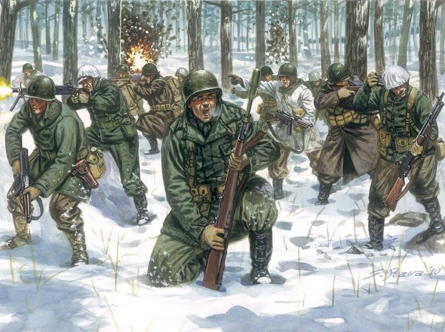 Italeri Wwii Us Infantry Winter Uniform 1:72 (Ita6133s)