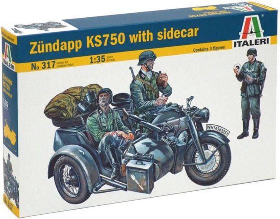 Italeri Zündapp Ks750 1:35 (Ita0317s) modelbouwsets hobbybouwspeelgoed voor kinderen modelverf en accessoires