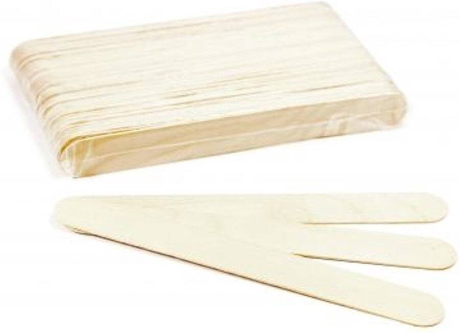 Italwax Extra Large Houten Wegwerp Wax Spatels 60 stuks Perfect voor Waxen en Ontharing