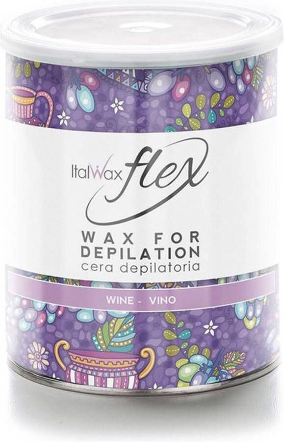 Italwax Flexibele Ontharingswax Flex Wax Wine 400 ml Perfecte Flex Wax voor Professionele Waxing Resultaten