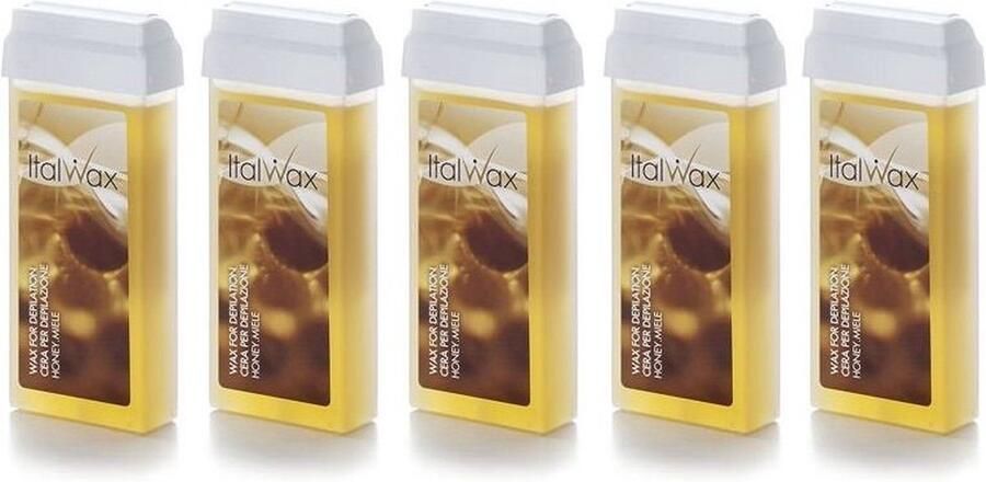Italwax Wax Cartridges 5x100ml Honey Waxpatroon 5x100ml Honing Total 500ml